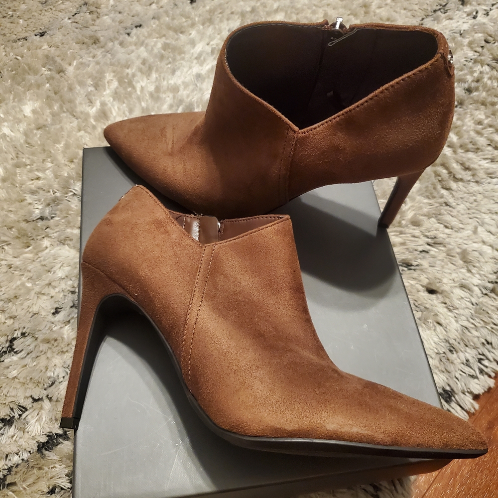 Calvin Klein Brown Ankle Booties